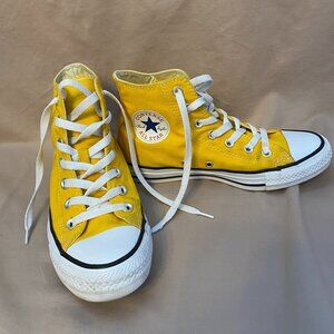 Yellow High Top Converse Size W7